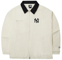 New Era MLB NY Yankees Embroidered Zip-Up Jacket Ivory Unisex Casual Fit. 14187322 New Era MLB NY Yankees Embroidered Zip-Up Jacket Ivory Unisex Casual Fit. 14187322