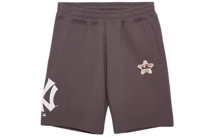 New Era MLB NY Yankees Logo Embroidered Brown Casual Shorts Unisex. 14187411