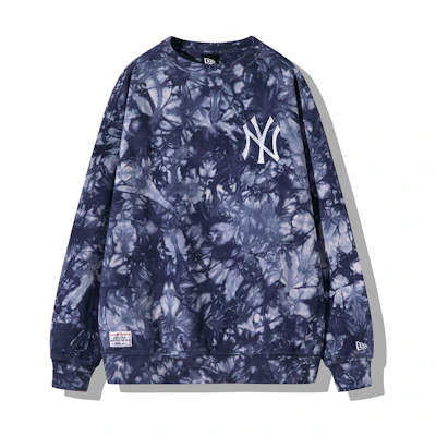 New Era MLB NY Yankees Tie-Dye Crewneck Sweatshirt Unisex Blue 13095680