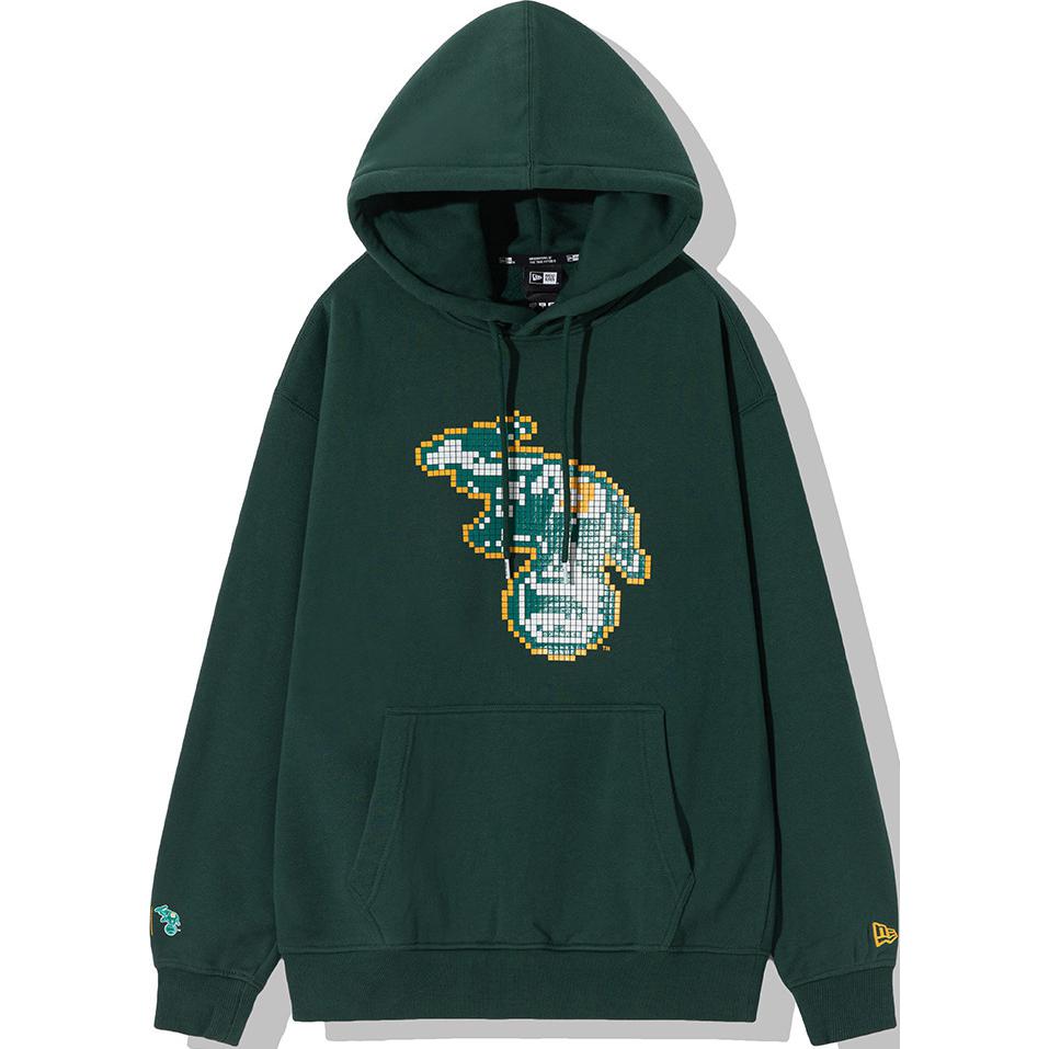 New Era MLB Oakland Athletics Colorblock Printed Hoodie Green 12866570