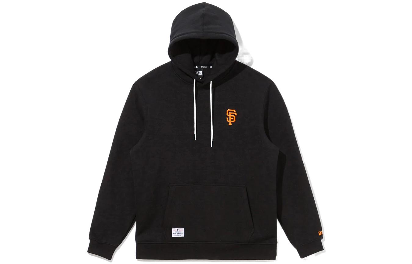 New Era MLB San Francisco Giants Letter Logo Pullover Hoodie Unisex Black 12544766