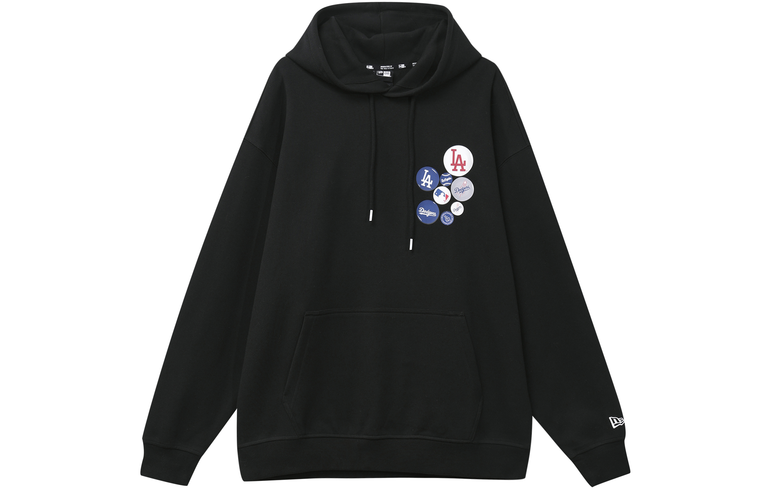 New Era MLB SS22 LA Logo Patch Pullover Hoodie Unisex Black 13338665