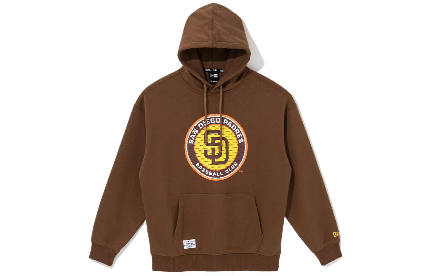 New Era MLB SS22 Logo Print Brown Pullover Hoodie 13086550