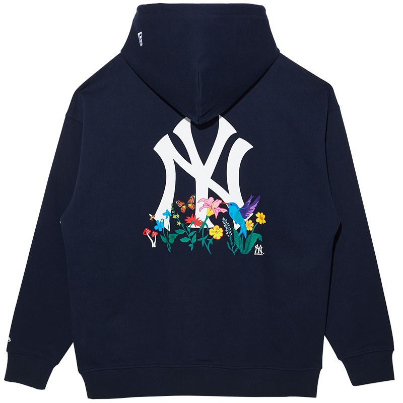 New Era MLB SS22 Summer Garden Embroidered Logo Hoodie Navy Unisex 13350911