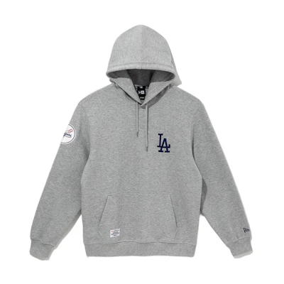 New Era MLB SS24 LA Dodgers Logo Hoodie Pullover Sweatshirt Gray 14179208