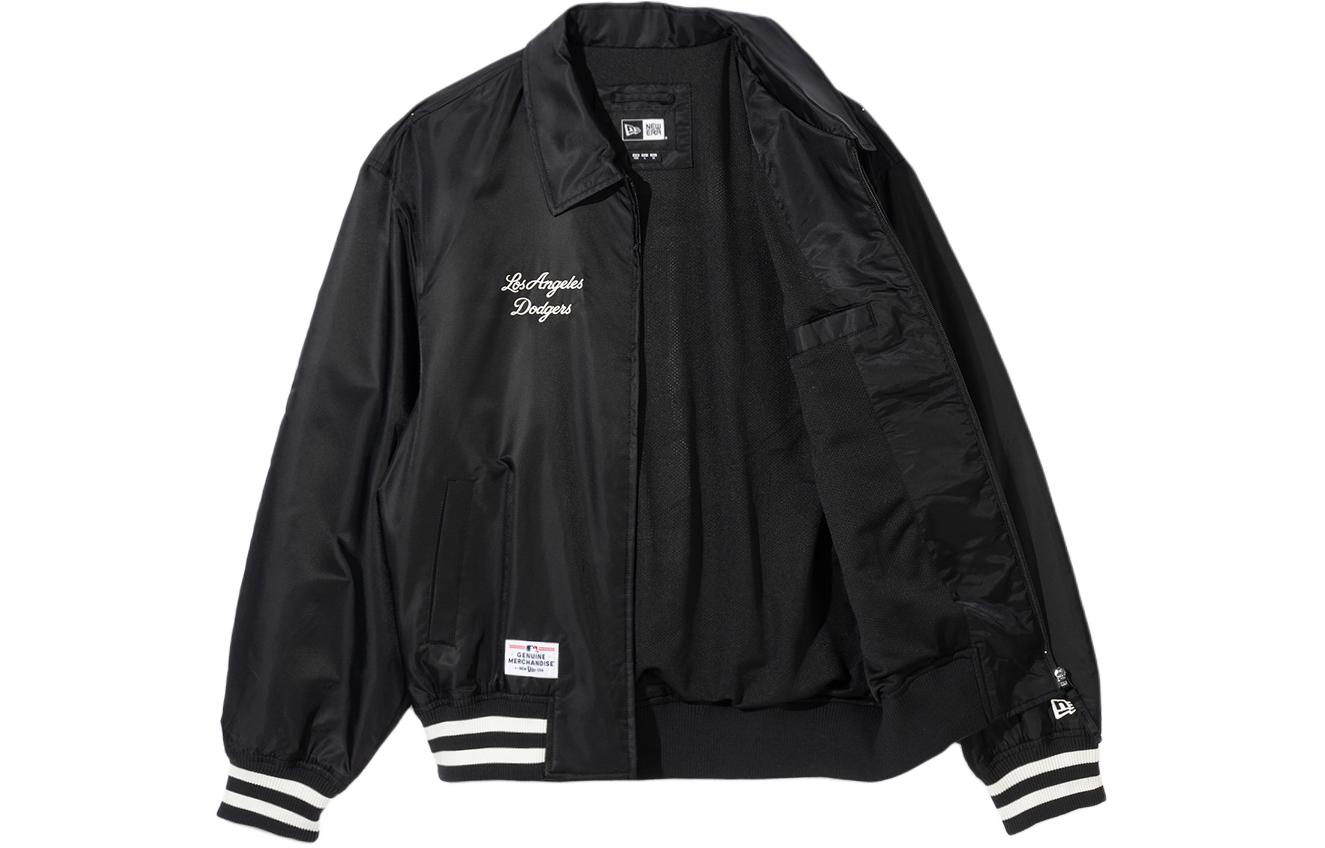 Shop Chaqueta Unisex Negra con Cremallera New Era MLB SS24 Los Angeles Dodgers 14179180