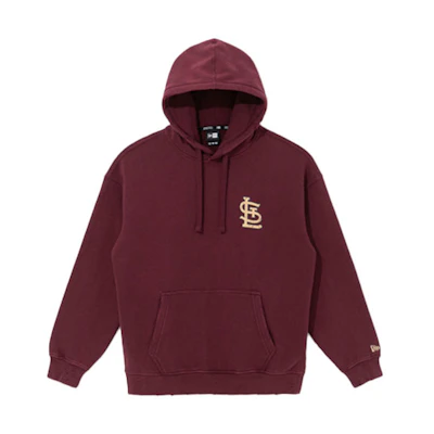 New Era MLB St Louis Cardinals Hoodie Maroon Unisex Fleece-Lined Pullover 12866536