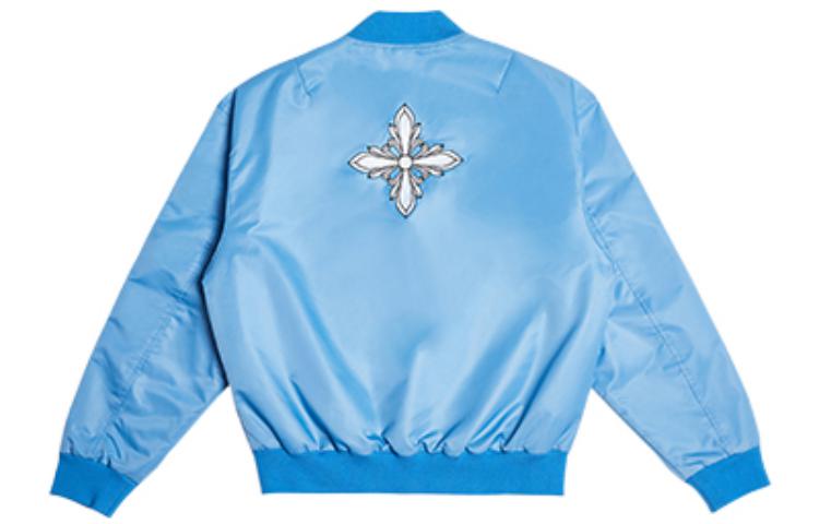 Lookbook New Era MLB 男女藍色字母刺繡棒球外套 13429791