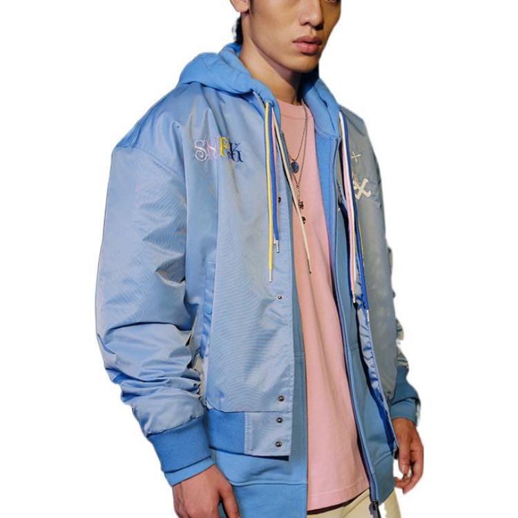 Details for New Era MLB 男女藍色字母刺繡棒球外套 13429791