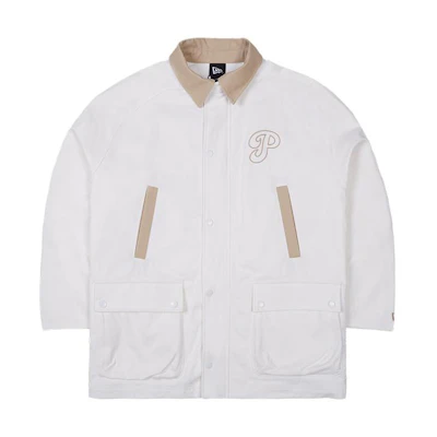 New Era MLB Unisex Ivory White Single-Breasted Loose-Fit Jacket 13559693