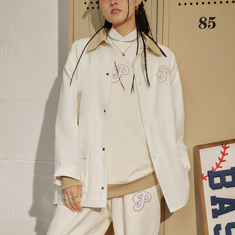 Lookbook ニューエラ MLB ユニセックス アイボリーホワイト シングルジャケット ルーズフィット 13559693