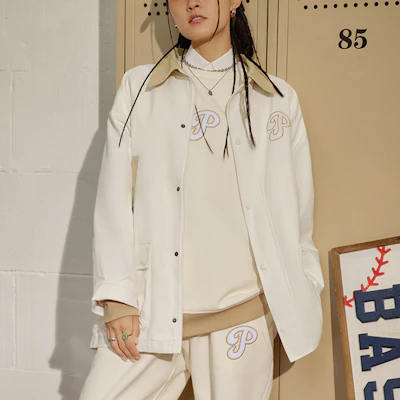 ニューエラ MLB ユニセックス アイボリーホワイト シングルジャケット ルーズフィット 13559693 Lookbook ニューエラ MLB ユニセックス アイボリーホワイト シングルジャケット ルーズフィット 13559693