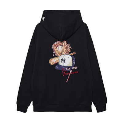 New Era MLB Vintage Yankees Hoodie Black Unisex - Baseball-Inspired Pullover 14385195