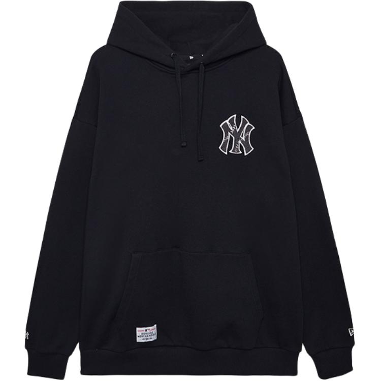 Lookbook New Era MLB 復古洋基隊連帽衫 黑色 男女款 - 棒球風格套頭衫 14385195