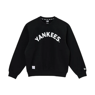 New Era MLB Yankees Arch Logo Crewneck Sweatshirt Unisex Black 14133439