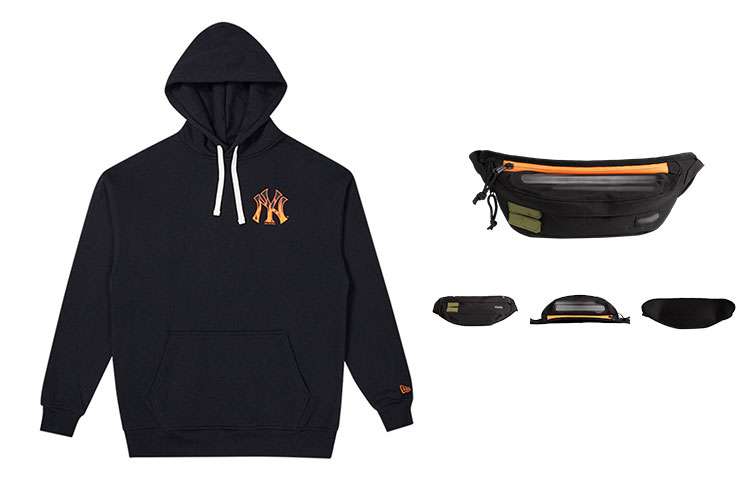 New Era MLB Yankees Flame Letter Hoodie Gift Set Unisex Black 12877412LH