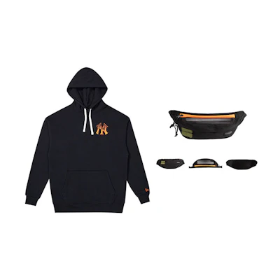 New Era MLB Yankees Flame Letter Hoodie Gift Set Unisex Black 12877412LH