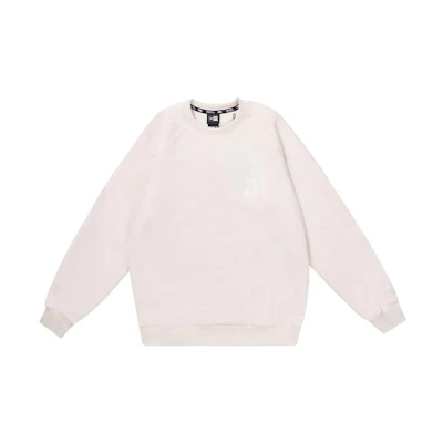 New Era MLB Yankees Fleece Letter Print Crewneck Sweatshirt Ivory White Unisex 12557999