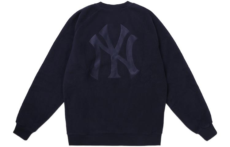 New Era MLB Yankees Fleece Letter Print Navy Crewneck Sweatshirt Unisex 12557998