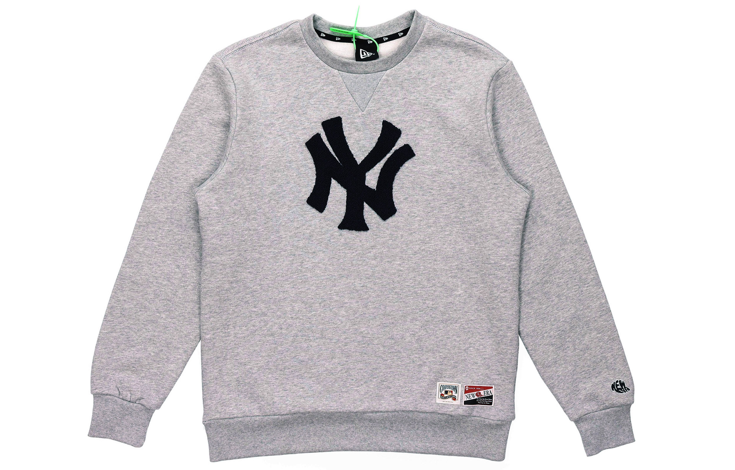 New Era MLB Yankees Letter Print Grey Crewneck Sweatshirt Unisex 11492398
