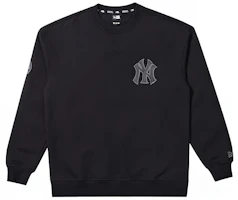 New Era MLB Yankees Logo Print Black Crewneck Sweatshirt Unisex 12866599 New Era MLB Yankees Logo Print Black Crewneck Sweatshirt Unisex 12866599