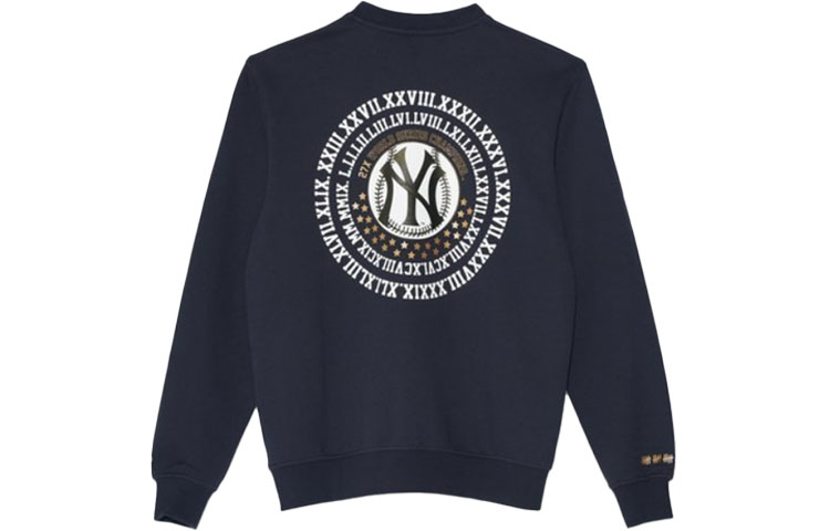 New Era MLB Yankees Logo Print Pullover Hoodie Unisex - Navy 12540132