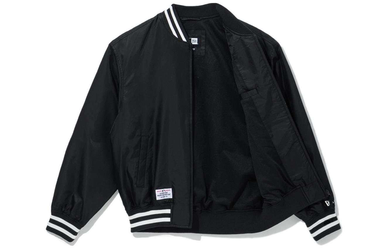 Shop New Era MLB洋基队标志印花宽松拉链夹克 黑色 男女通用 13546435