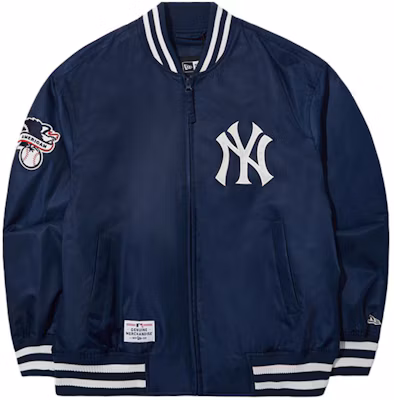 New Era MLB 洋基厚條紋字母棒球外套 男女款 海軍藍. 14179152 Buy New Era MLB 洋基厚條紋字母棒球外套 男女款 海軍藍. 14179152