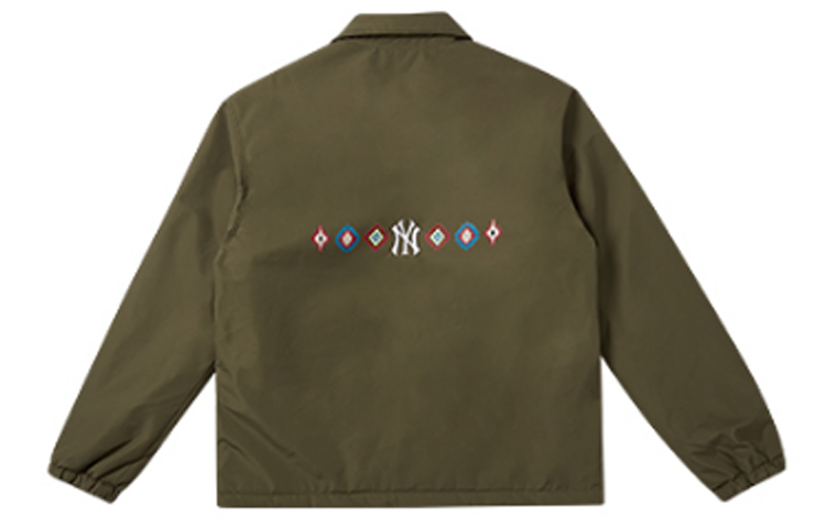 New Era MLB Yankees Tribal Pattern Jacket Unisex Army Green 12877428