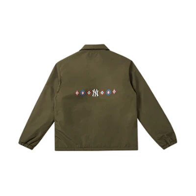 New Era MLB Yankees Tribal Pattern Jacket Unisex Army Green 12877428