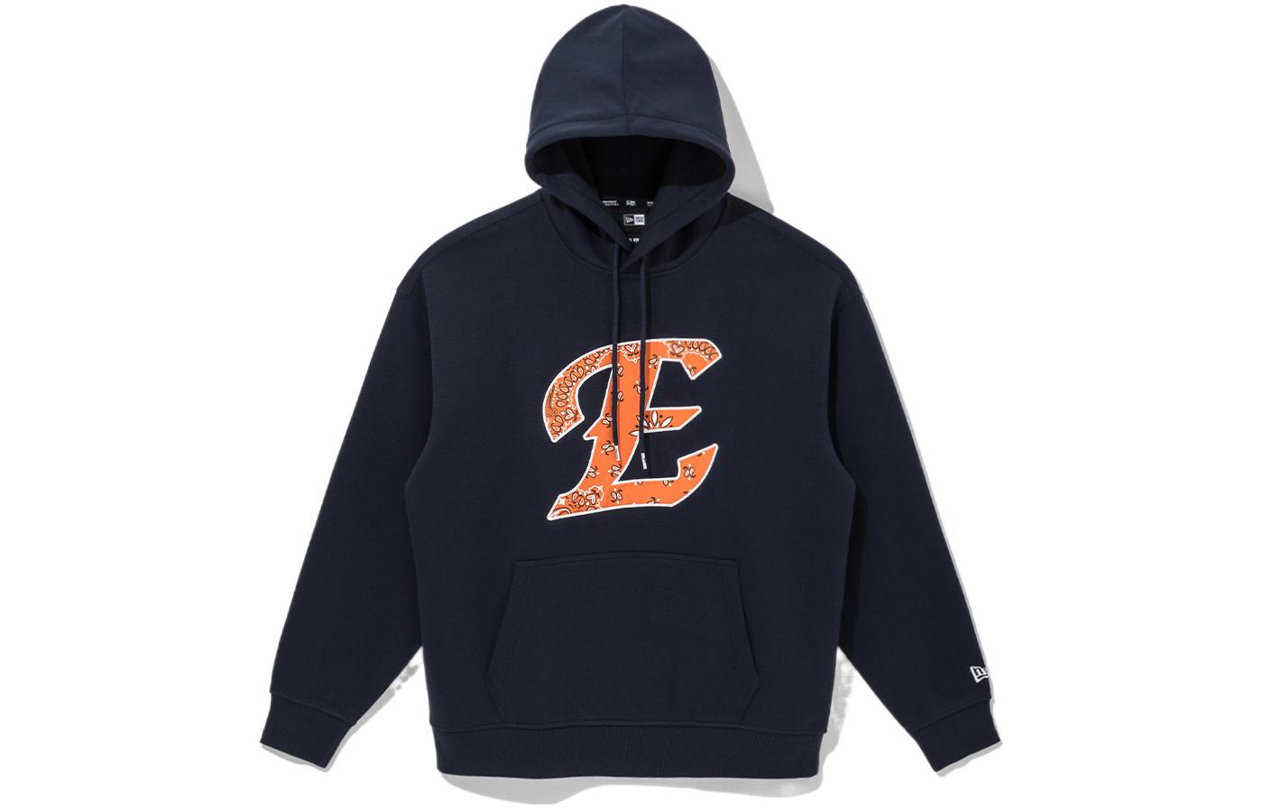 New Era Navy Blue Letter Print Pullover Sweatshirt Men 13317066