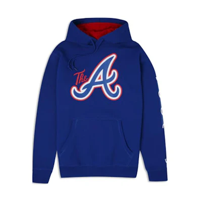 New Era Navy Blue Letter Pullover Hoodie Unisex 60357277