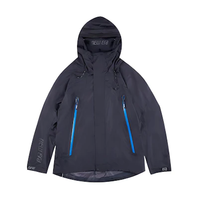 New Era Ne Tech Black Solid Color Hooded Woven Jacket Unisex Long Sleeve 12354363