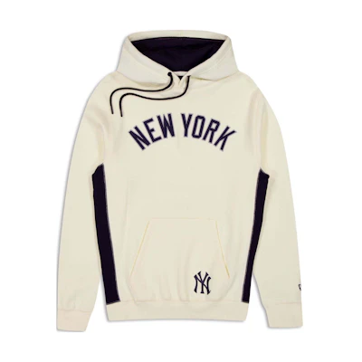 New Era NY Yankees Ivory Hoodie with Kangaroo Pocket & Logo 60497756