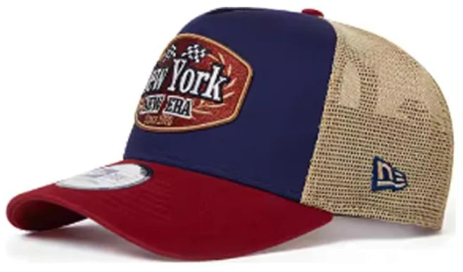 new-era-patterned-cotton-polyester-brown-snapback-cap-unisex-couple-style-60435042