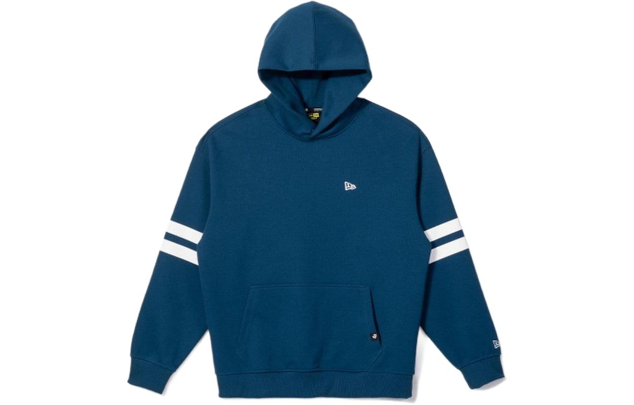 New Era Peacock Green Striped Print Pullover Hoodie Long Sleeve 13679631