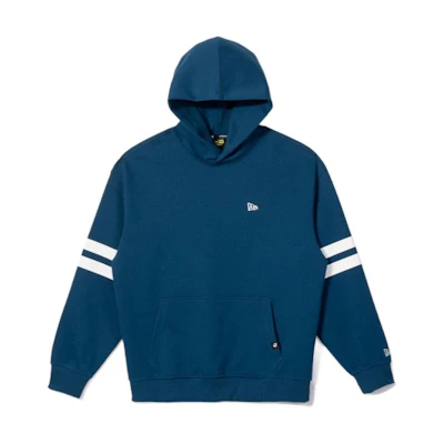 New Era Peacock Green Striped Print Pullover Hoodie Long Sleeve 13679631