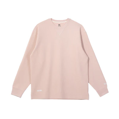 New Era Pink Waffle Text Embroidery Unisex Sweatshirt 13781201