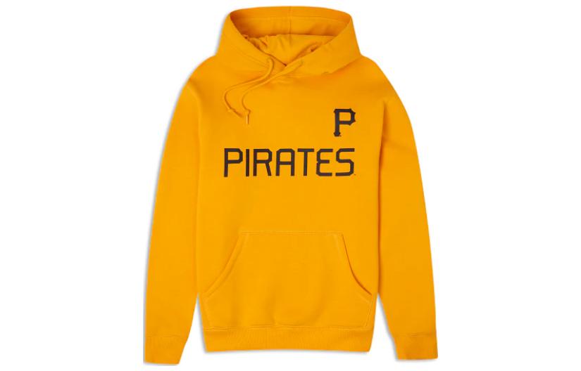 New Era Pittsburgh Pirates Lettering Yellow Hoodie Pullover 60357289