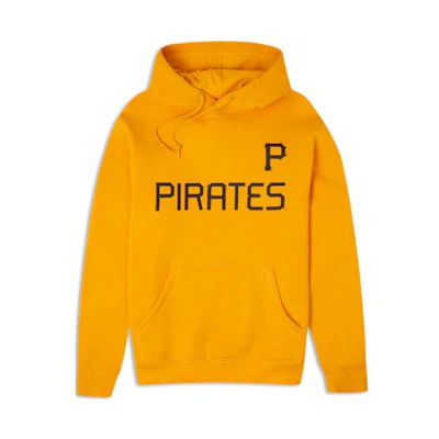 New Era Pittsburgh Pirates Lettering Yellow Hoodie Pullover 60357289