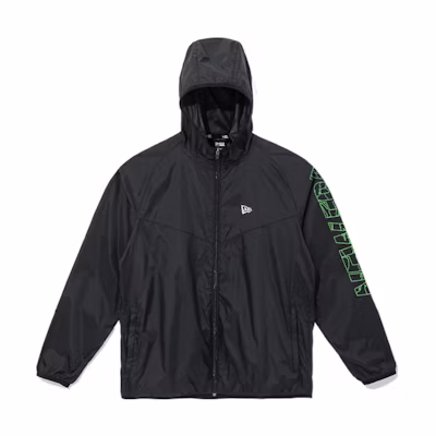 New Era Printed Logo Solid Color Loose Fit Jacket Black 13061598