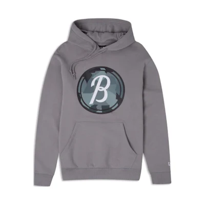 New Era Pullover Hoodie with Logo Patch in Gray 60357299