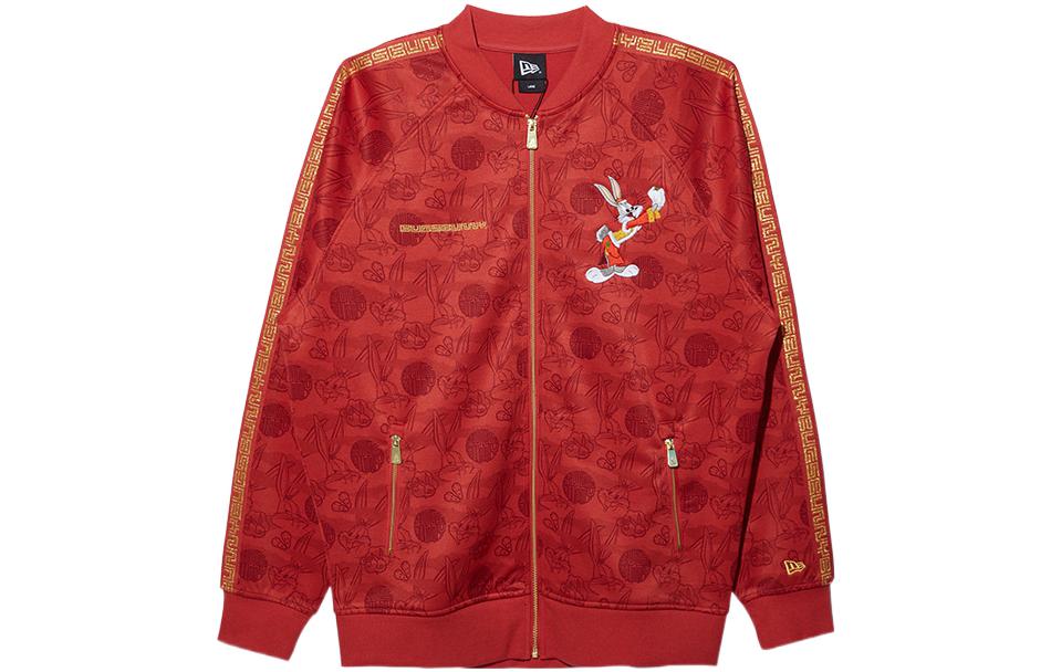 New Era Rabbit Embroidered Zip-Up Sweatshirt Unisex Red 13488916