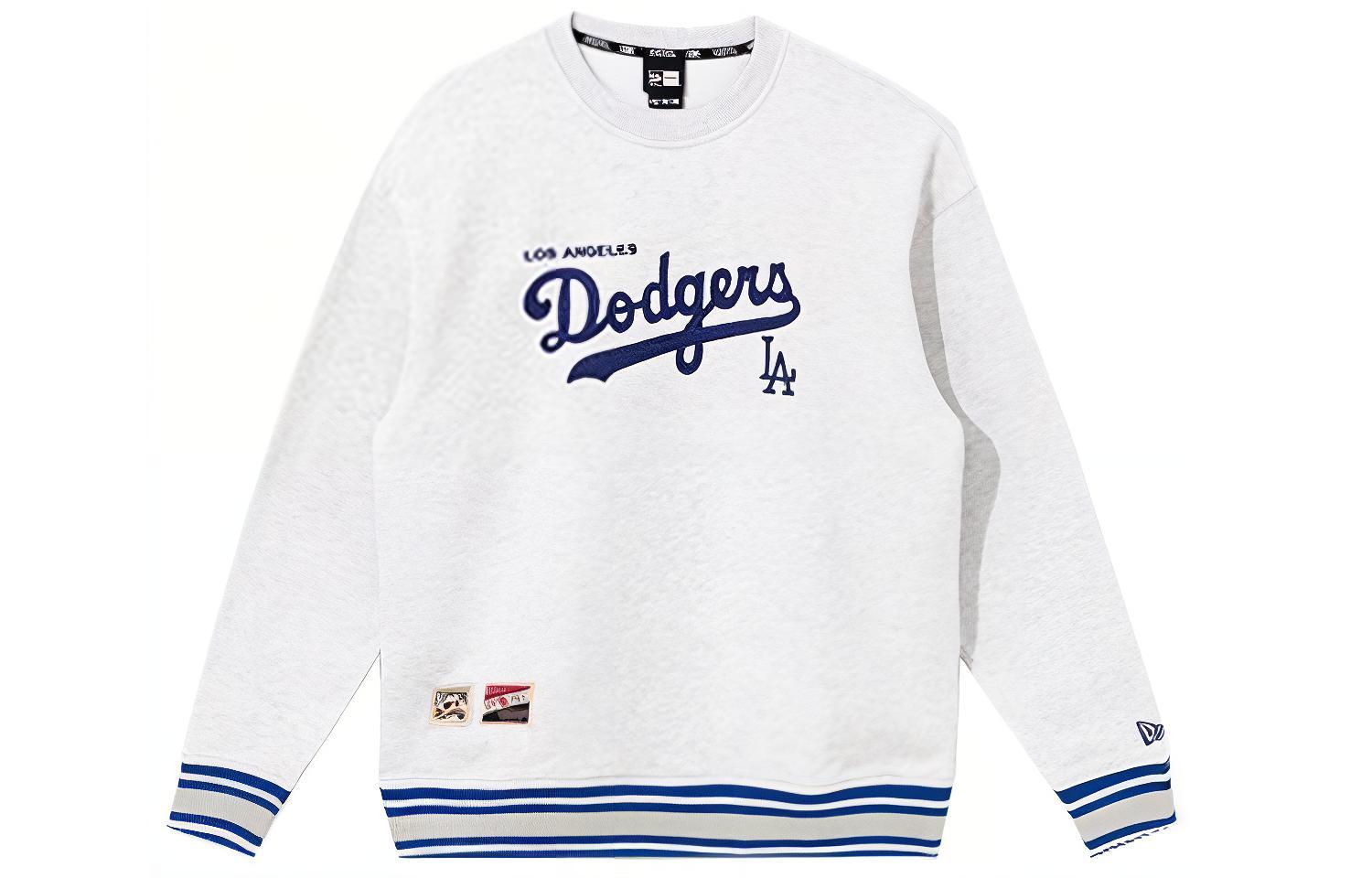 New Era Retro Colorblock Fleece Crewneck Sweatshirt Unisex Blue 12866598