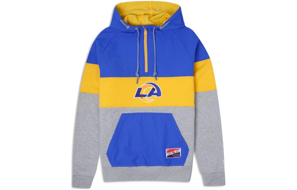 New Era Retro Colorblock Pullover Hoodie Blue - Long Sleeve 60410761