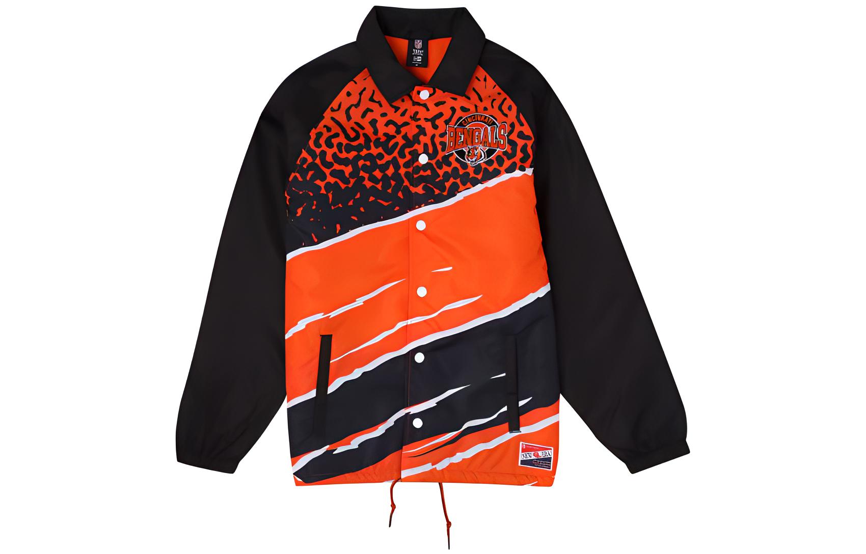 New Era Retro Letter Long-Sleeve Jacket Black 60408783