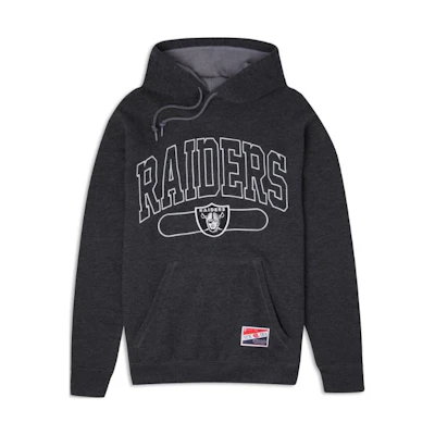 New Era Retro Letter Print Hoodie Dark Gray 60409440
