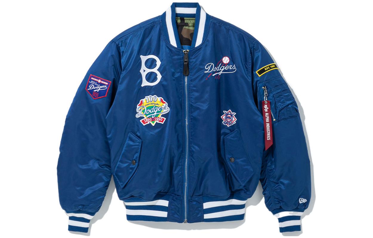 New Era Reversible Graphic Baseball Zip Jacket Blue Unisex 13026002