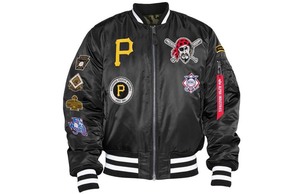 New Era Reversible Stand Collar Patterned Jacket Men’s Black 13026028