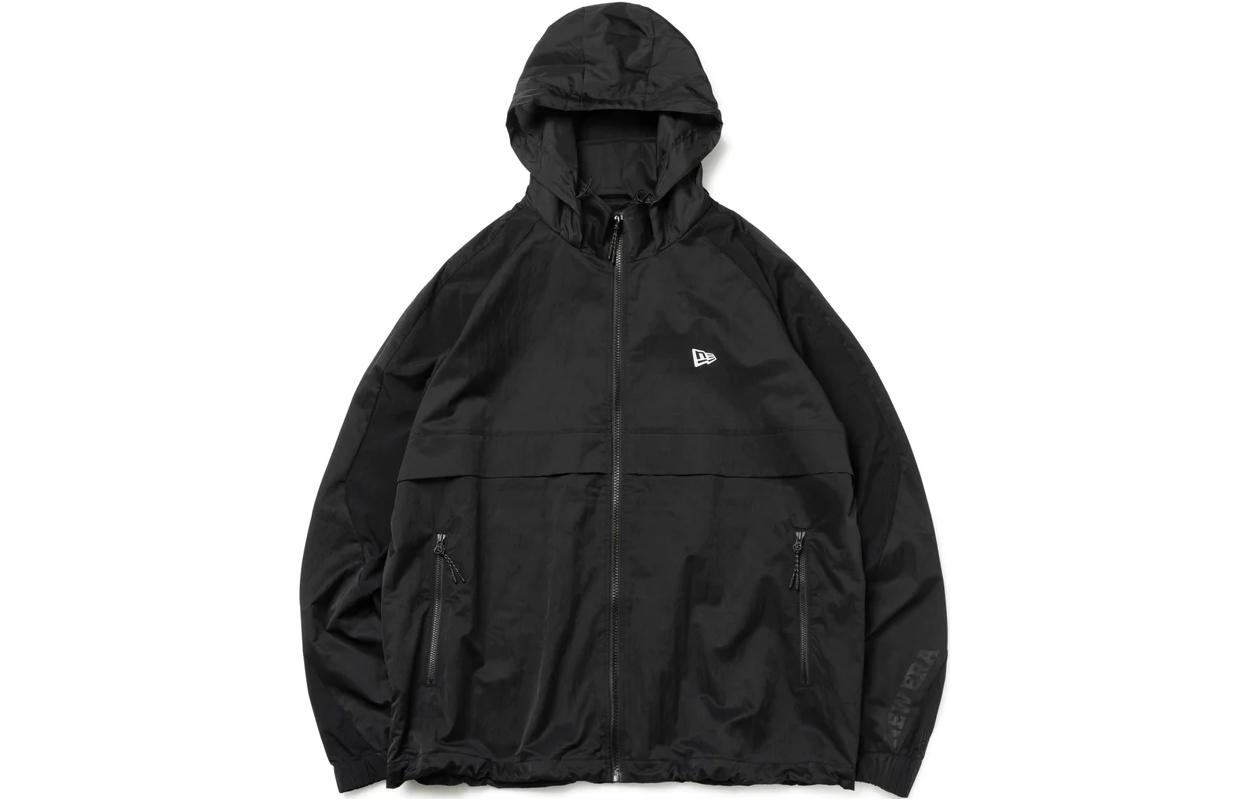 New Era Ripstop Stretch Woven Hoodie Jacket Unisex Black 13762677